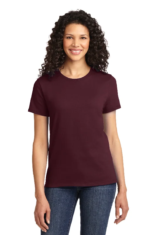 Port & Company Womens Essential Short Sleeve Crewneck T-Shirt - Athletic Maroon