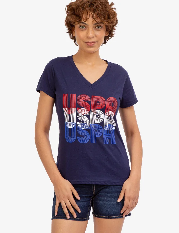 RETRO USPA V-NECK T-SHIRT