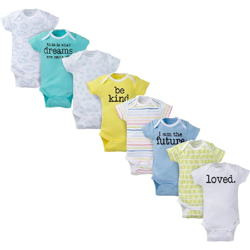 8-Pack Baby Neutral Short Sleeve Onesies® Brand Bodysuits