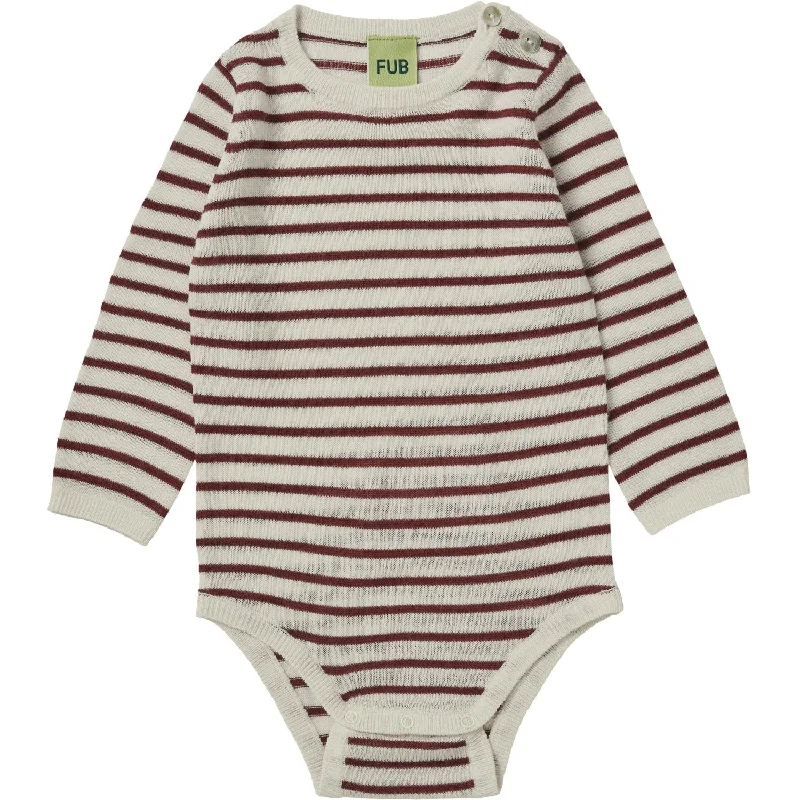 FUB Ecru/Clay Baby Bodysuit Ls