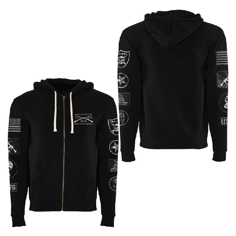 Grunt Style Patch Full-Zip Hoodie - Black