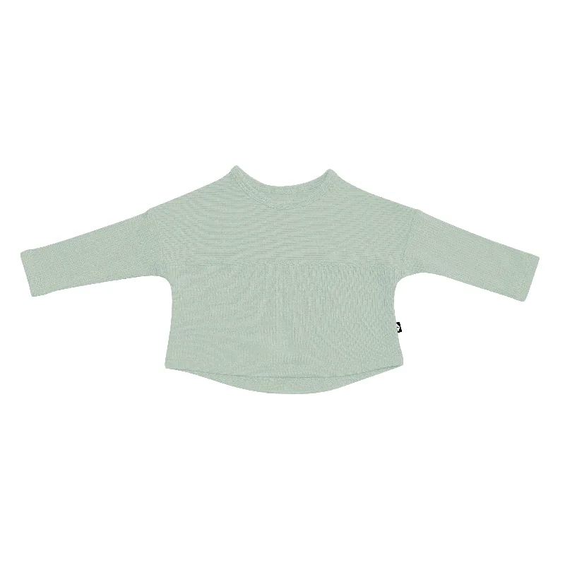 Ribbed Drop Shoulder Top in Thyme