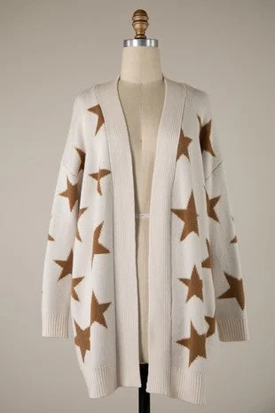 Star Print Cardigan