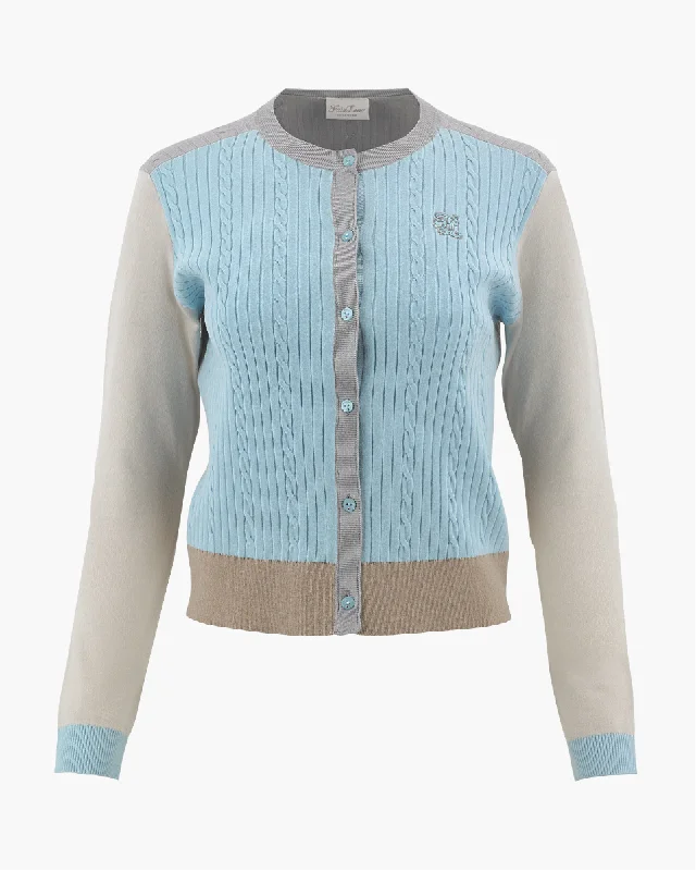 Twisted Texture Cardigan - Turquoise