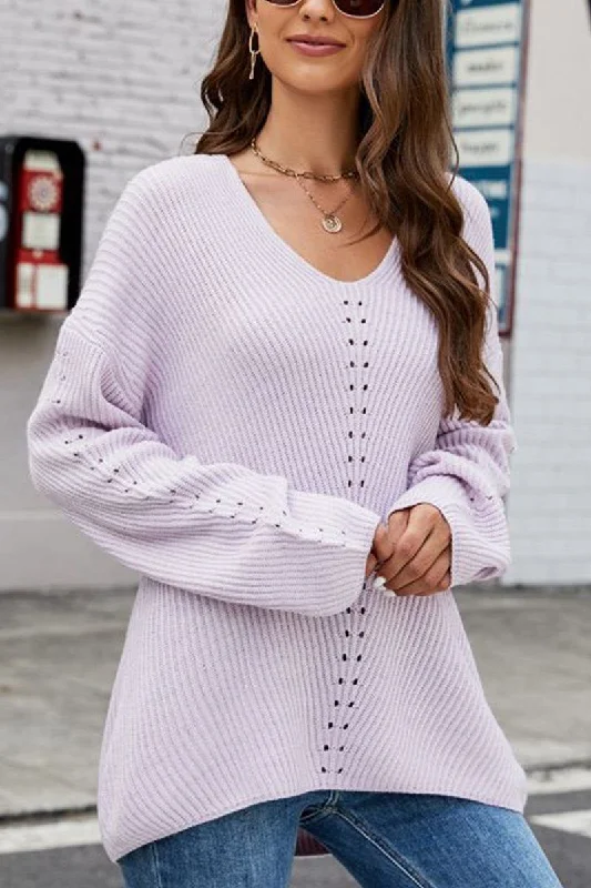 WOMEN OVERSIZED LOOSE FIT PULLOVER SWEATER