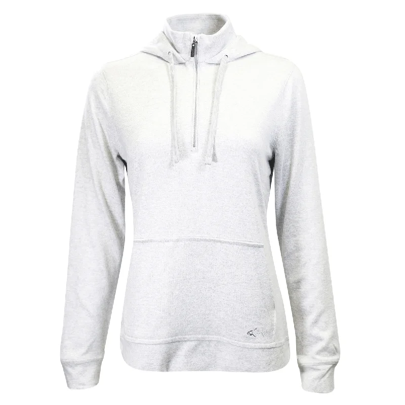 Greg Norman Women's HTH Grey Technical Performance 1/4 Zip Hoodie (S01)