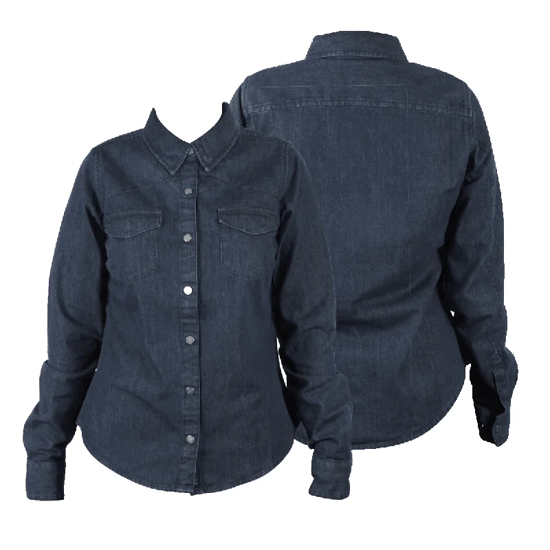 Branded  Women's Dark Indigo Artist Drive HD ADV L/S Denim Shirt (S07B)