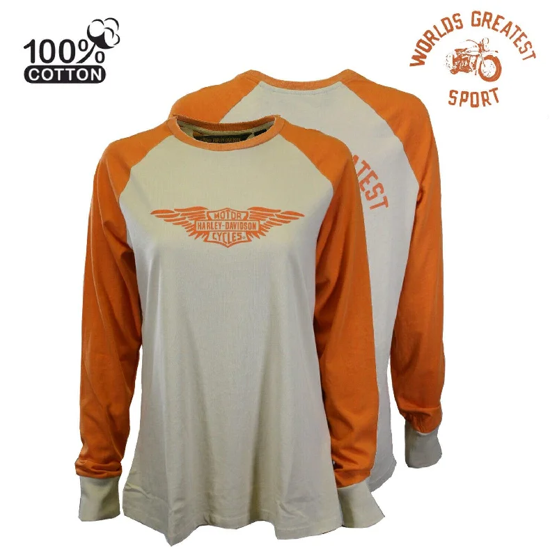 Branded Women's T-Shirt Orange World's Greatest Sport L/S Tee (S42)