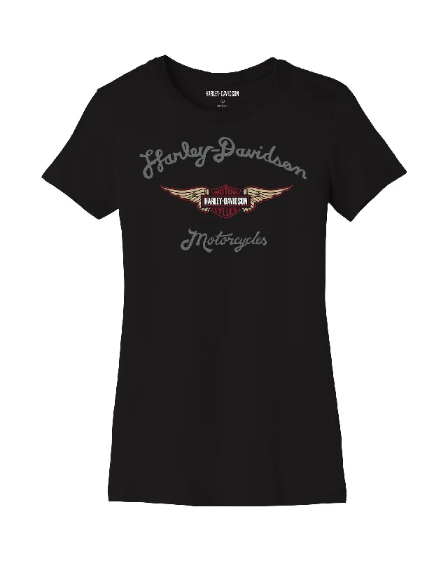 Women's Forever Silver Wing Tee - Black Beauty 96431-23VW