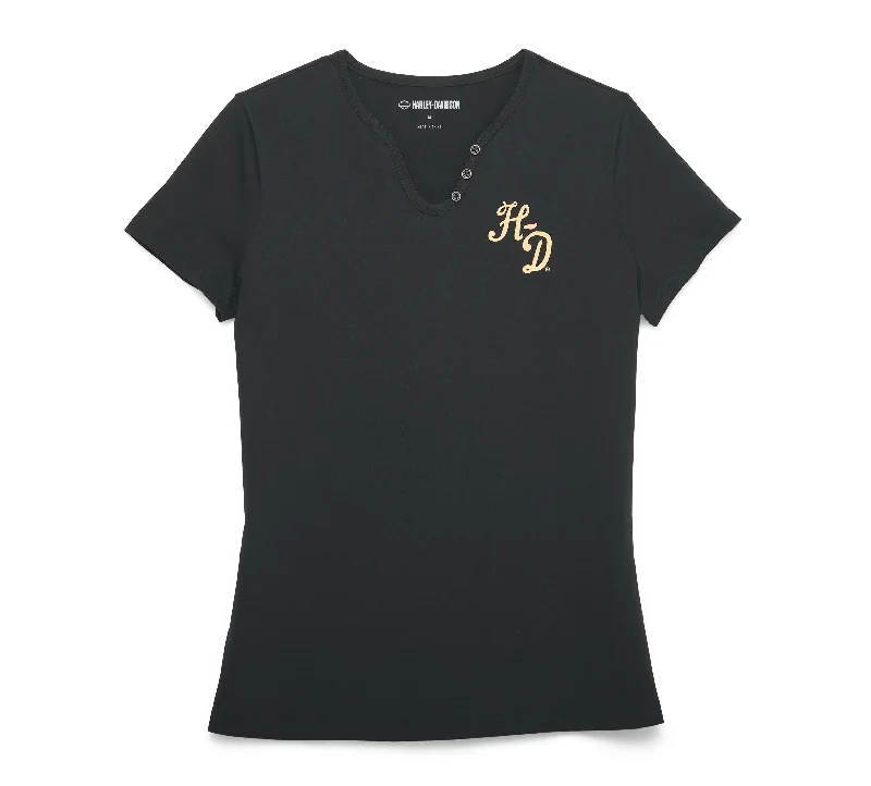 Women's Salute Faux Henley Knit Top 96430-22VW