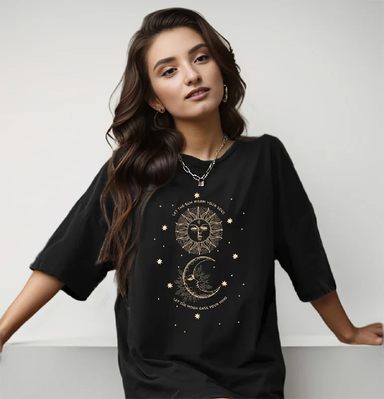 WOMEN'S SUN MOON STARS TEE SHIRT